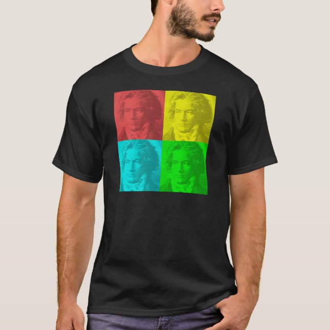 Beethoven Porträtt på torg T Shirt (Framsida)