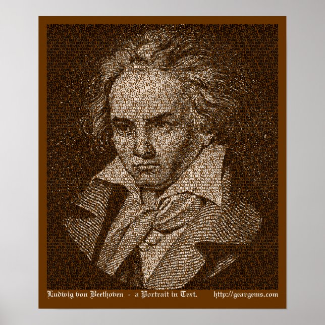 Beethoven porträtt poster (Framsidan)