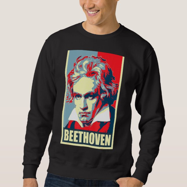 Beethoven Propaganda Poster poppkonst Lång Ärmad Tröja (Framsida)