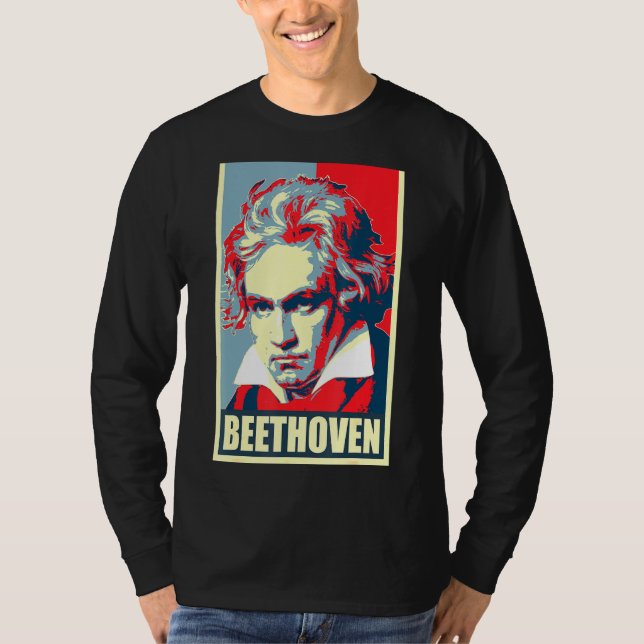 Beethoven Propaganda Poster poppkonst T Shirt (Framsida)