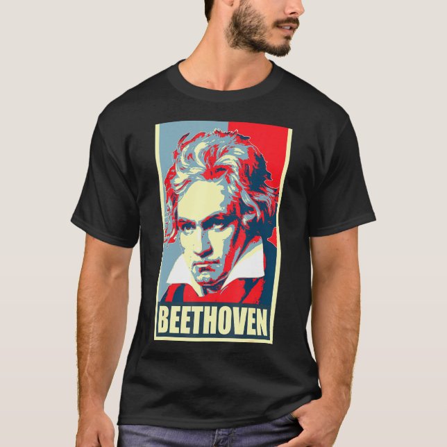 Beethoven Propaganda Poster poppkonst T Shirt (Framsida)