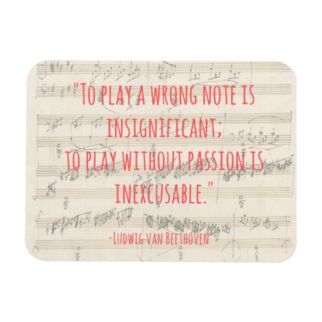 Beethoven Quote Magnet (Horisontell)