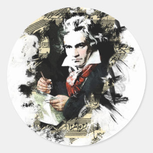 Beethoven Runt Klistermärke