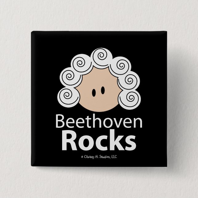 Beethoven Sten Button Knapp (Framsida)