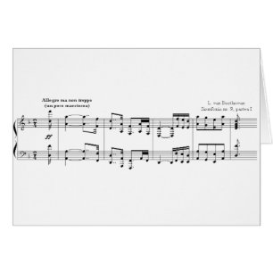 Beethoven Symphony #9 (svart) Hälsningskort