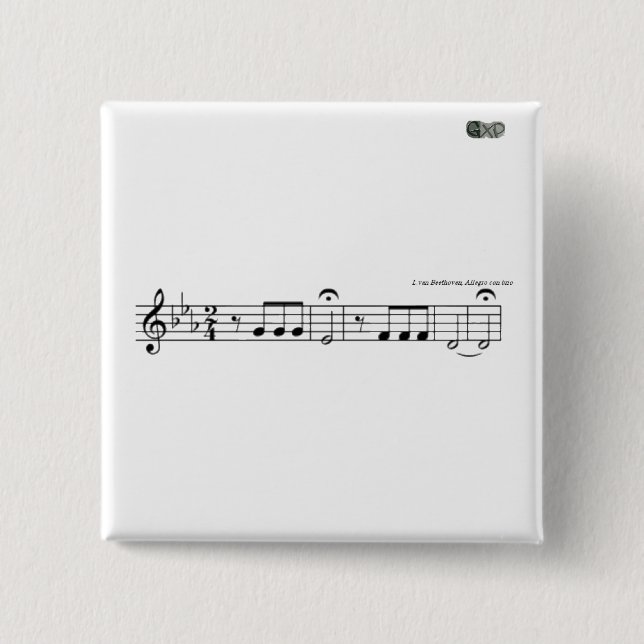 Beethoven Symphony nr 5 Badge Knapp (Framsida)