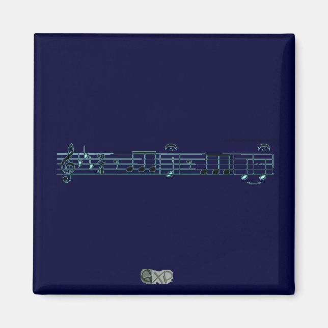 Beethoven Symphony nr 5 (blått) Magnet (Framsidan)