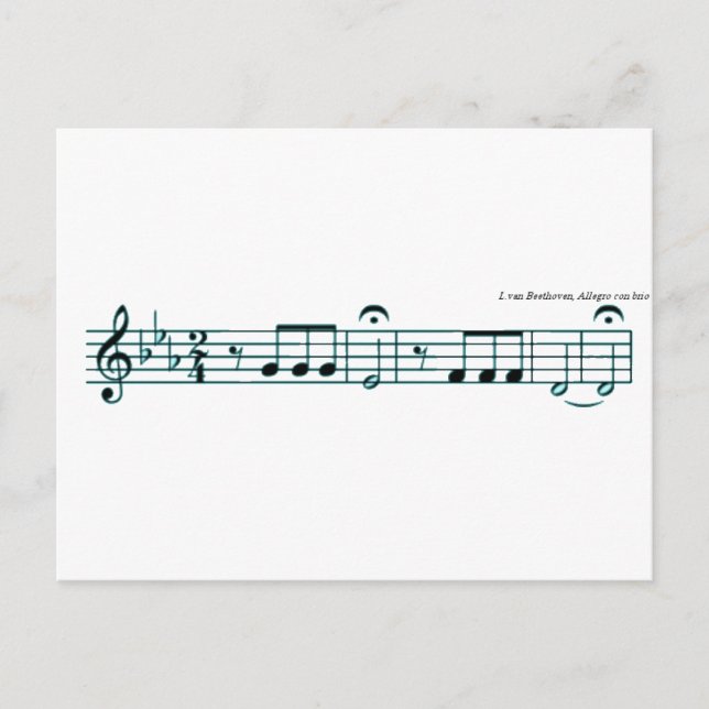 Beethoven Symphony nr 5 Vykort (Framsida)