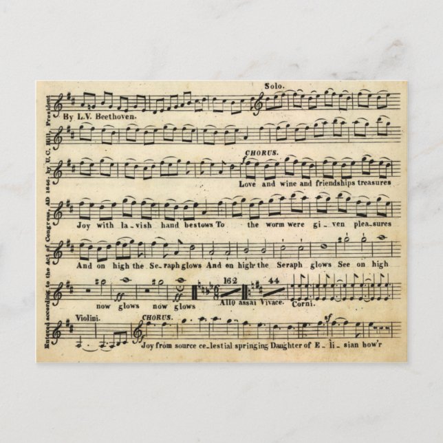 Beethoven Symphony nr 9 vykort (Framsida)