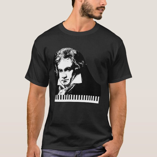 Beethoven van Beethoven Piano Teacher T Shirt (Framsida)