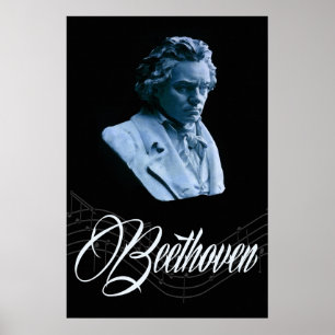 Beethoven vid affischen för månsken 36 x 24 poster