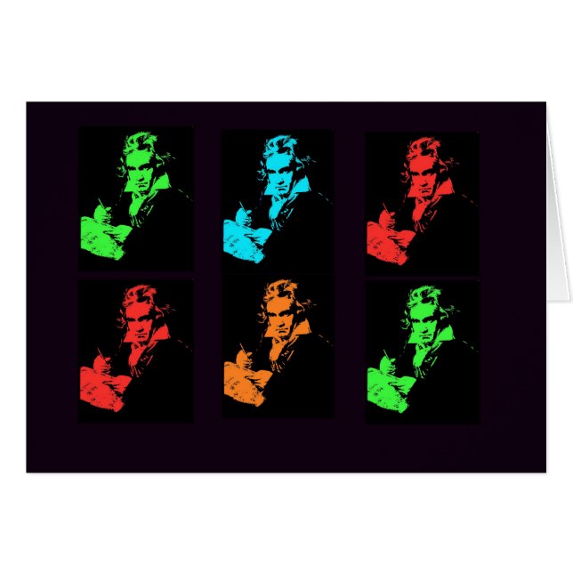 BeethovenCollage Hälsningskort (Framsidan Horizontal)