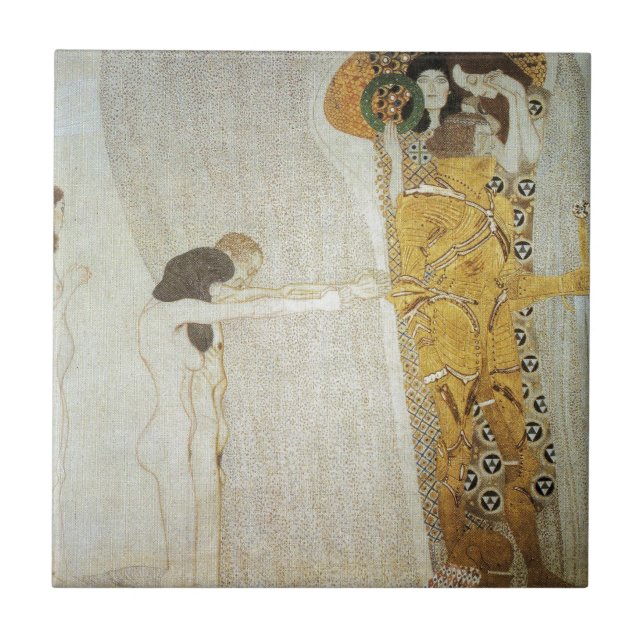 Beethovenfrisen: Längtan för lycka Kakelplatta (Framsidan)