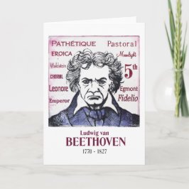 Beethovenhälsningkort Kort