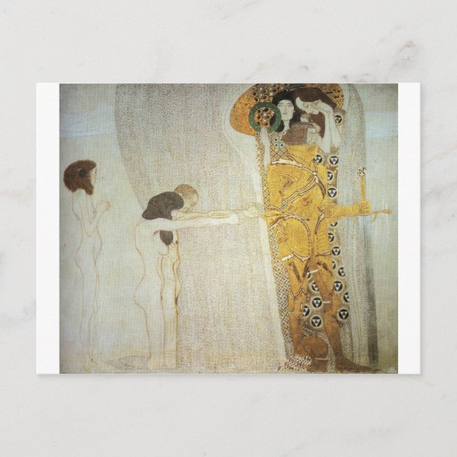 Beethovens frieze: längtan efter lycka vykort (Framsida)