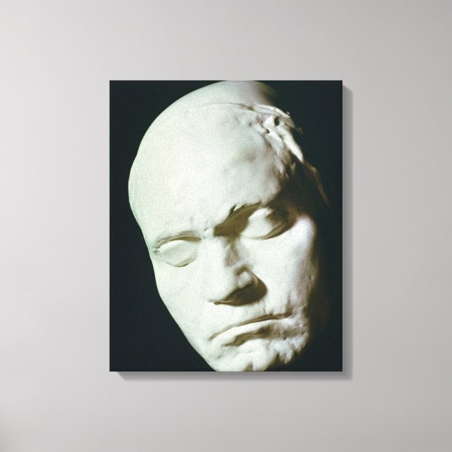 Beethovens mask, tagen från liv vid canvastryck (Framsida)
