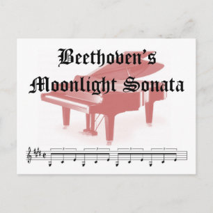 beethovens moonlight sonata-gåvor vykort