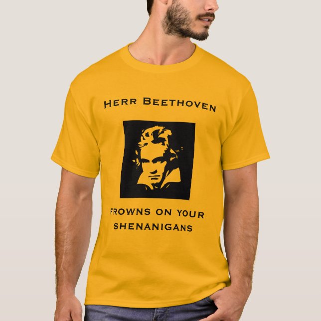 BeethovenståhejT-tröja Tee Shirt (Framsida)