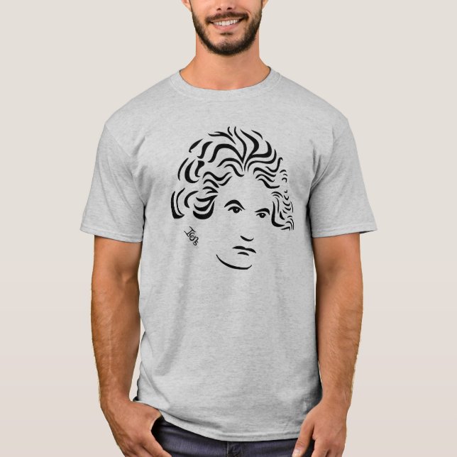 BeethovenT-tröja (tända - grå färg), T-shirt (Framsida)