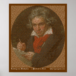 Beethoventextporträtt Poster