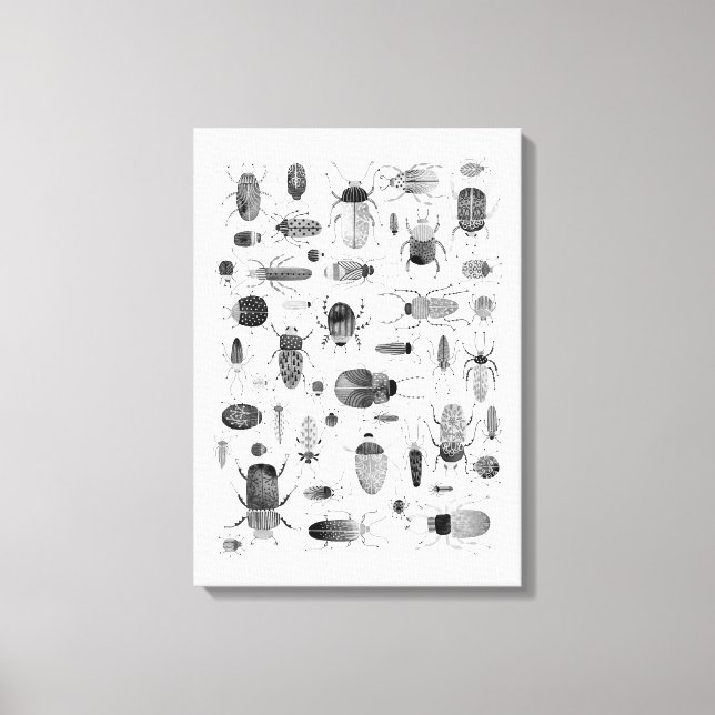 Beetle Black & White Canvastryck (Framsida)