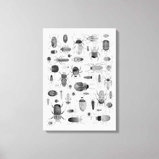 Beetle Black & White Canvastryck (Framsida)