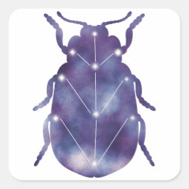 Beetle Constellation Sticker Fyrkantigt Klistermärke