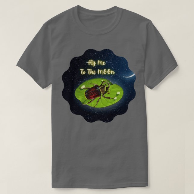 Beetle flyger mig till Måne T Shirt (Design framsida)