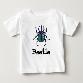 Beetle green pixel art t shirt