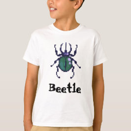 Beetle green pixel art t shirt
