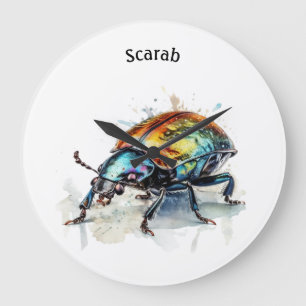 Beetle i vattenfärg, anpassningsbar stor klocka