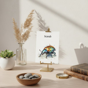 Beetle i vattenfärg, anpassningsbar vykort