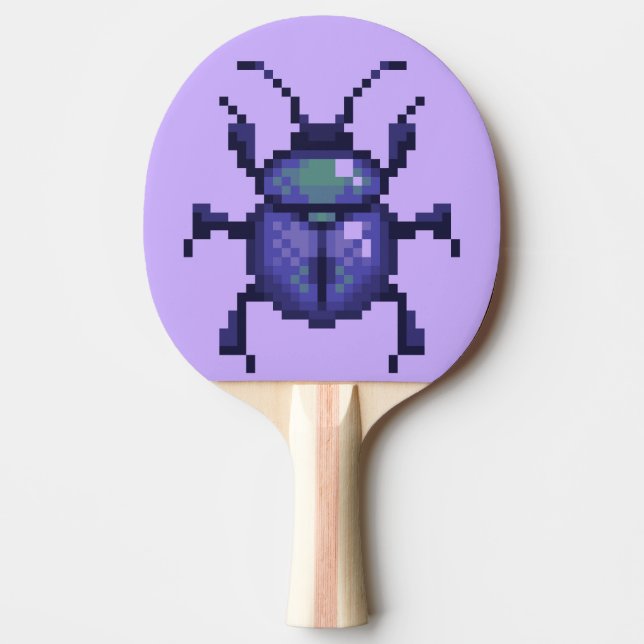 Beetle kever, purple pixelart pingisracket (Framsidan)