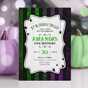 Beetle Kryp Halloween Birthday bjudande, Macabre Inbjudningar