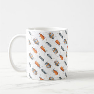 Beetle kryp insekt mönster kaffemugg