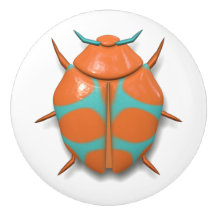 Beetle kryp insekt, söt orange blå