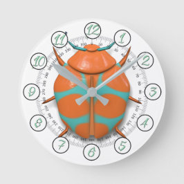 Beetle kryp insekt söt rund klocka