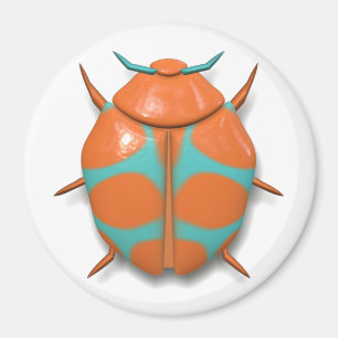 Beetle kryp insekt söt sommarpojke magnet