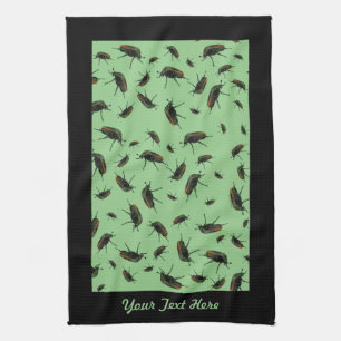 Beetle Kryp Kitchen Towel (tillval) Anpassning Kökshandduk