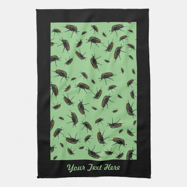 Beetle Kryp Kitchen Towel (tillval) Anpassning Kökshandduk (Vertikal)