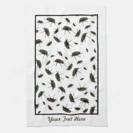 Beetle Kryp Kitchen Towel (tillval) Anpassning Kökshandduk