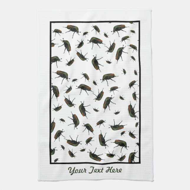 Beetle Kryp Kitchen Towel (tillval) Anpassning Kökshandduk (Vertikal)
