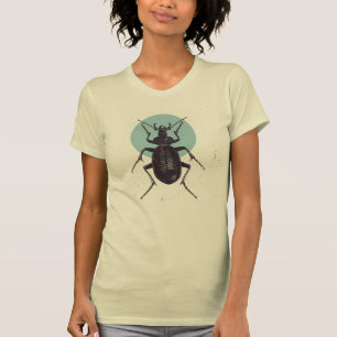 Beetle-kryp och blue måne illustration t shirt