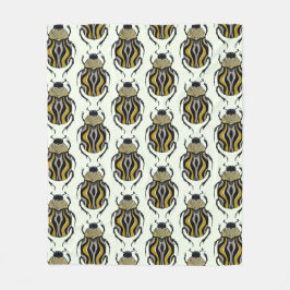 Beetle Mönster Insekt Älskare Fleecefilt