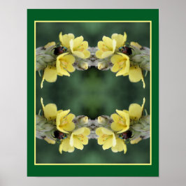 Beetle on Vild Mullein Flower Abstrakt Poster