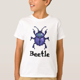 Beetle purple pixel art t shirt