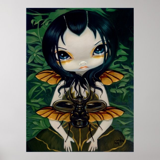Beetle Vingar gothic Fairy Art Print Poster (Framsidan)