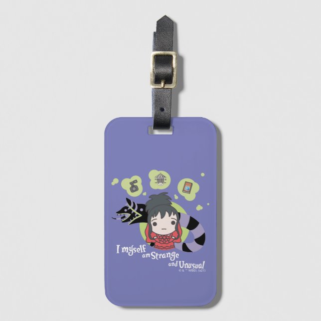 Beetlejuice | Chibi Lydia "Strange and Unusual" Bagagebricka (Framsida vertikal)