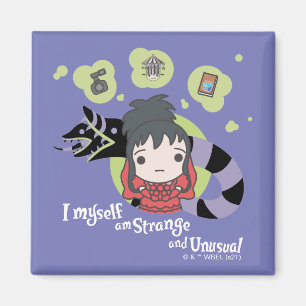 Beetlejuice Chibi Lydia "Strange and Unusual" Magnet