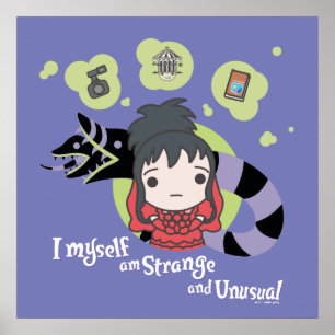 Beetlejuice   Chibi Lydia "Strange and Unusual" Poster